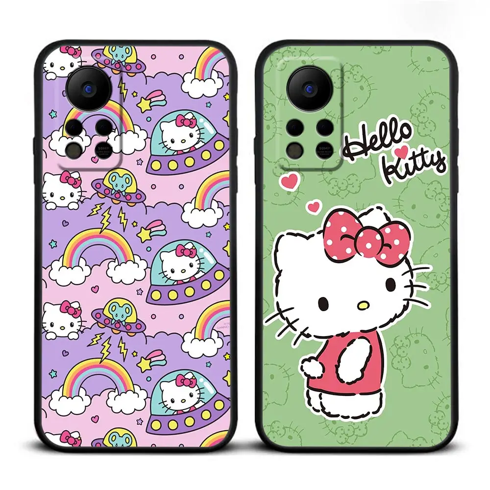 Anime Cute Hello K-Kitty Cat Phone Case For Infinix SPARK 7 6 Go 5 HOT 30 30I 20 20I 20S 5G 12 12I 11 11S 10 10I 10S Play Case