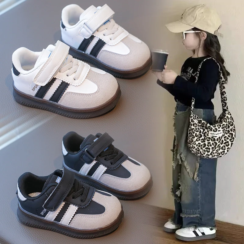 

Children's Walking Shoes Size 16-30 Four Seasons Models Beige Breathable Boys Girls Single Shoes Kids Board Shoes Boys Sneakers