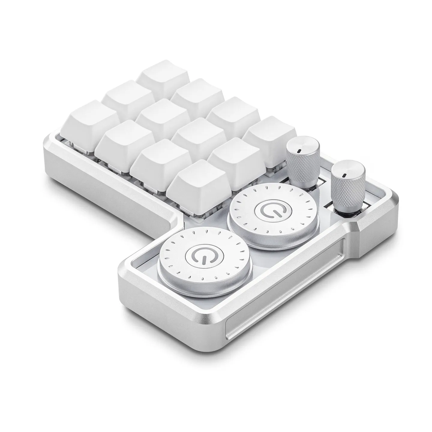 YYR4 12-Key Aluminum Custom Mechanical Keyboard RGB Backlit Programmable Macro Keypad for Photo Editing, Video Design & Drawing