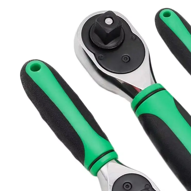 

72 Tooth Quick Release Ratchet Wrench Dual Drive 1/4 3/8 1/2 Inch Reversible Direction For Professional Repair Household Project