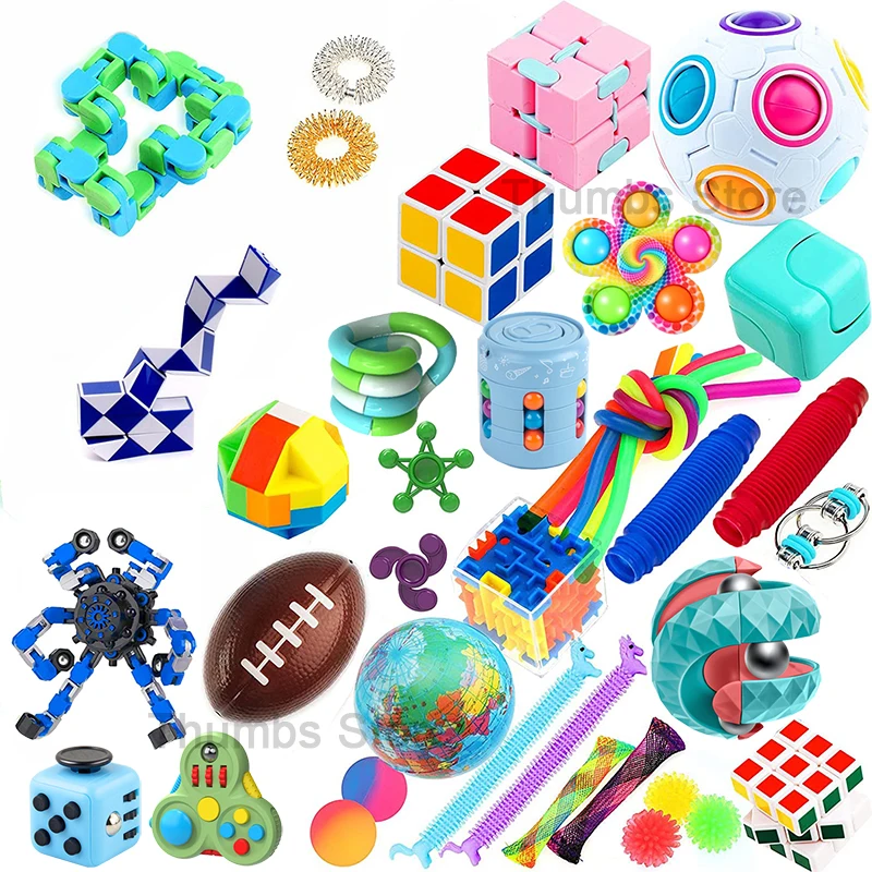 

Children Fingertip Sensory Toys Anti Stress Adults Fidgets Toys Autism Adhd Anxiety Relieve Stress Relief Squeeze Toy Kids Gifts