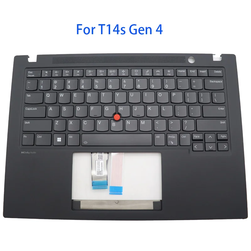 Keyboard with C-Cover For Thinkpad T14s Gen 4 Keyboard Upper Case Palmrest 5M11J05876 5M11J05877 5M11J05878 5M11J05879