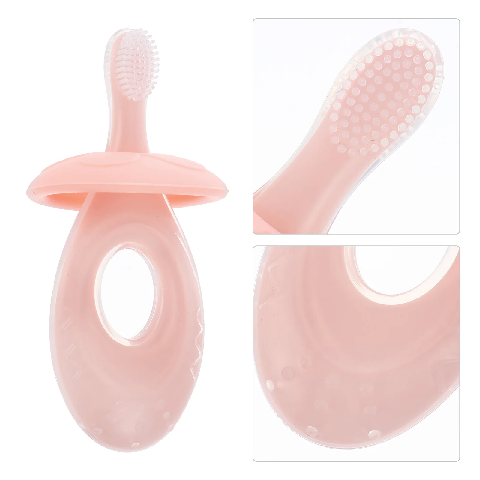 

Silicone Baby Toothbrush Infant Training Bristle Kids Mouth Care Portable Healthy Secure Lightweight Easy Grip
