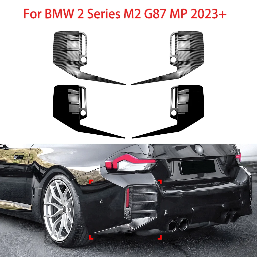 Car Rear Bumper Air Vent Side Wind Blade Spoiler For BMW 2 Series M2 G87 MP 2023+ Exterior Protector Decoration Modification