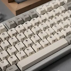 142 keys Retro PBT Keycaps Cherry Profile Dye-Sub Russian Top Letter Side Print keycaps For 84/96/104 MX Mechanical Keyboard kit