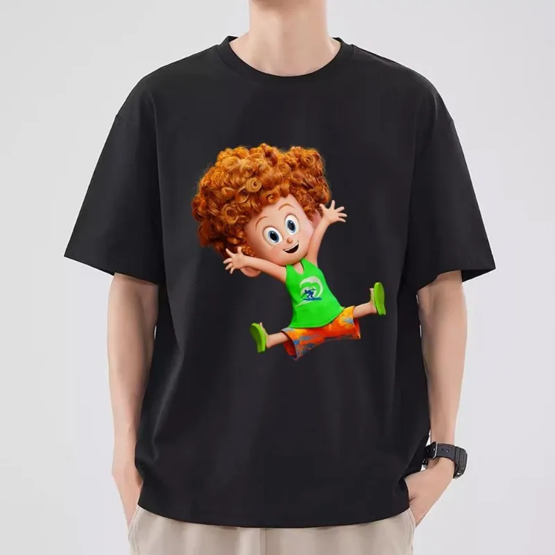 H-Hotel Cartoon T-Transylvania T Shirt Men Couple Combination Clothes Short Sleeve Collar Fashion T-shirt Women Cotton