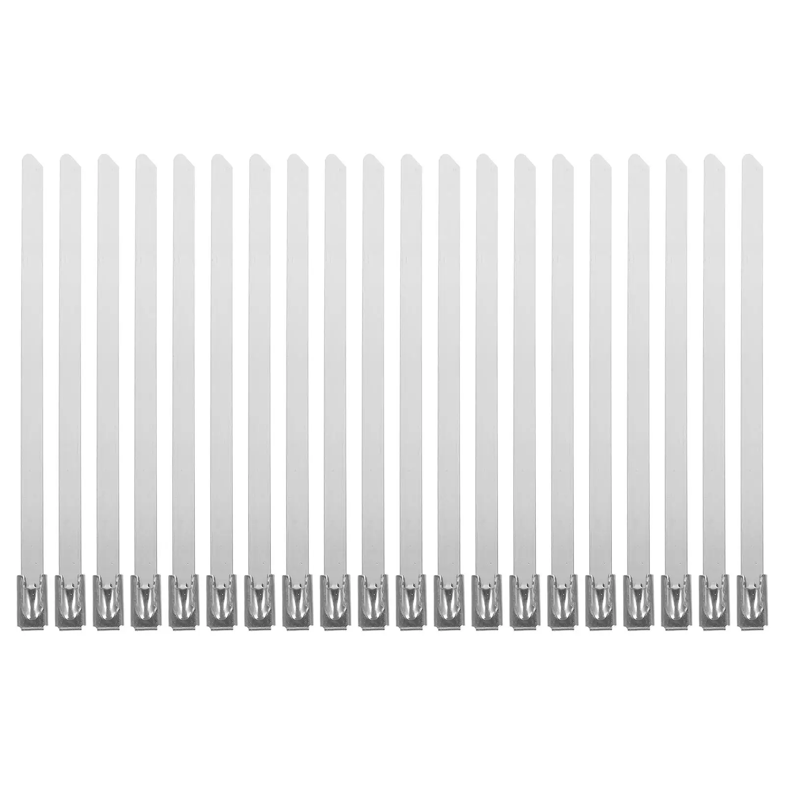 

100 Pcs Stainless Steel Cable Zip Ties Heavy Duty Metal Exhaust Wrap Cord Organizer Wire Harness Construction