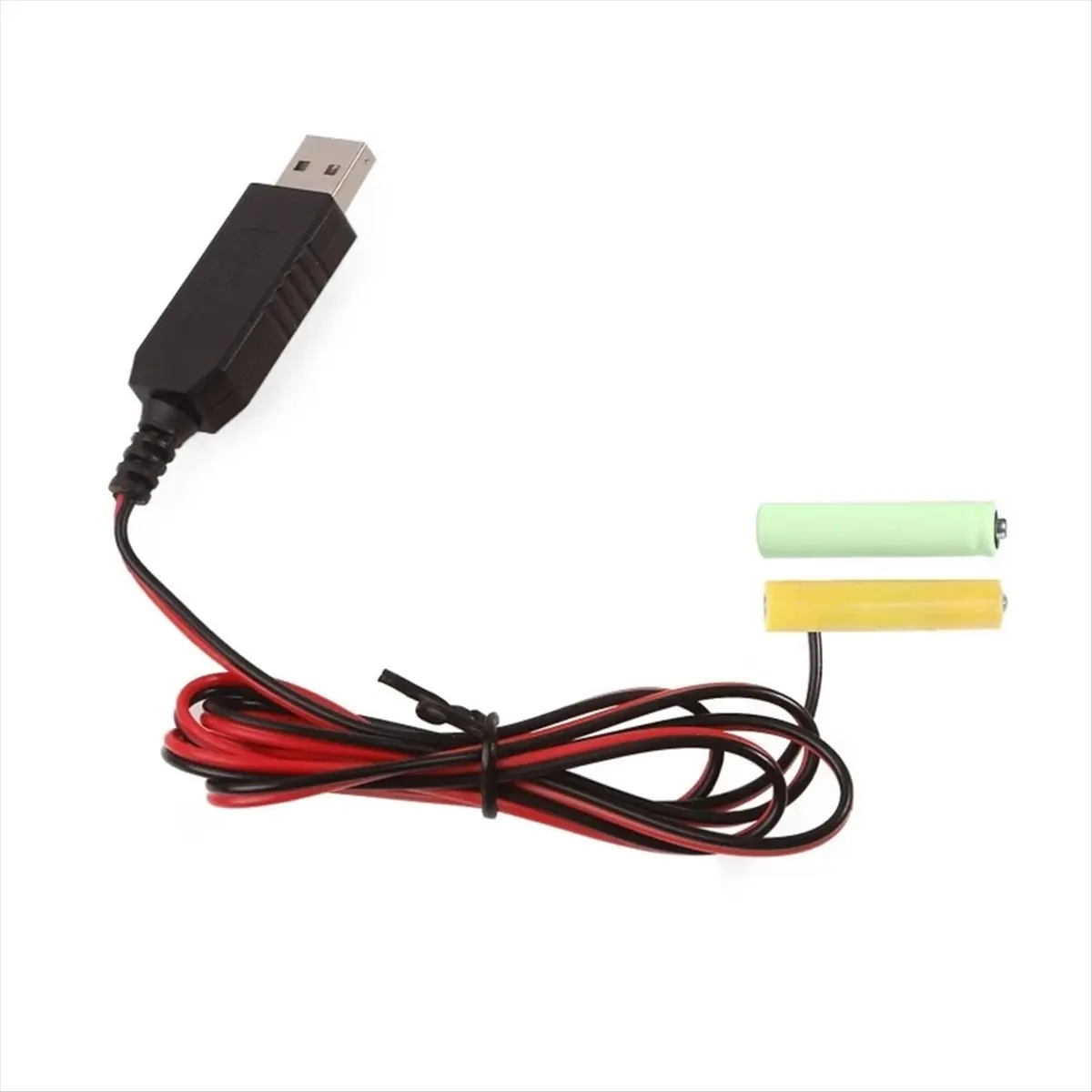 A40I USB 5V to 3V LR03 AAA Dummy Battery Eliminators Cable for Remote Control Radio LED Light 2m