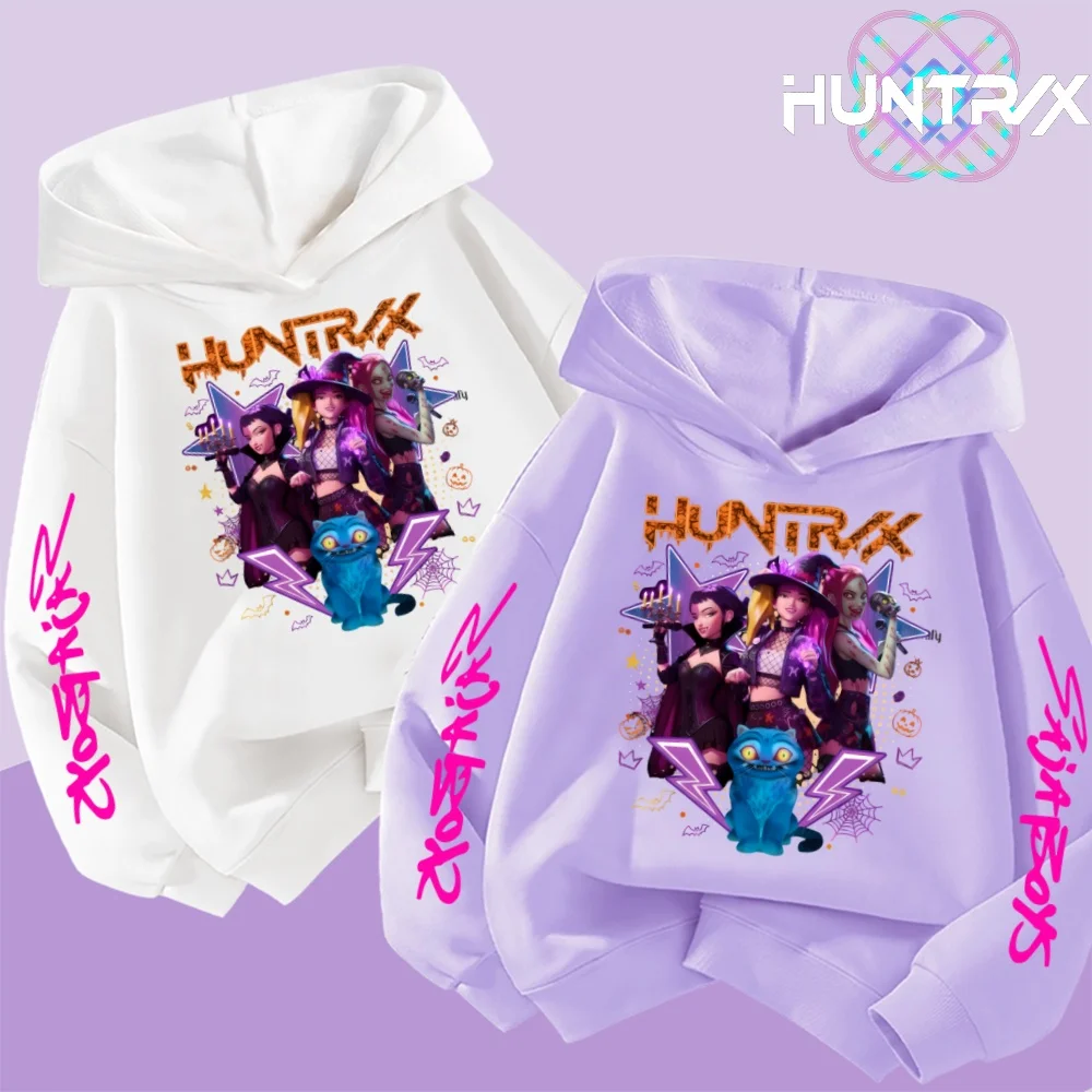 

2025 Autumn winter children's hoodie KPop Demon Hunters clothing leisure outerwear 3-12 years Boys girls gift