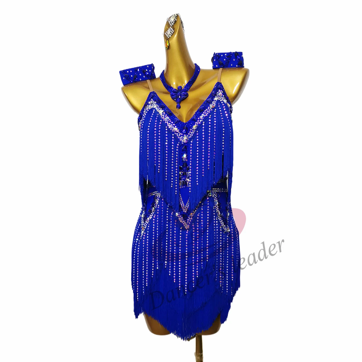 Latin Dance Stage Standard Clothing High-end Customized Ultra Sparkling Diamond Tassels Samba Rumba Dance Special Dress