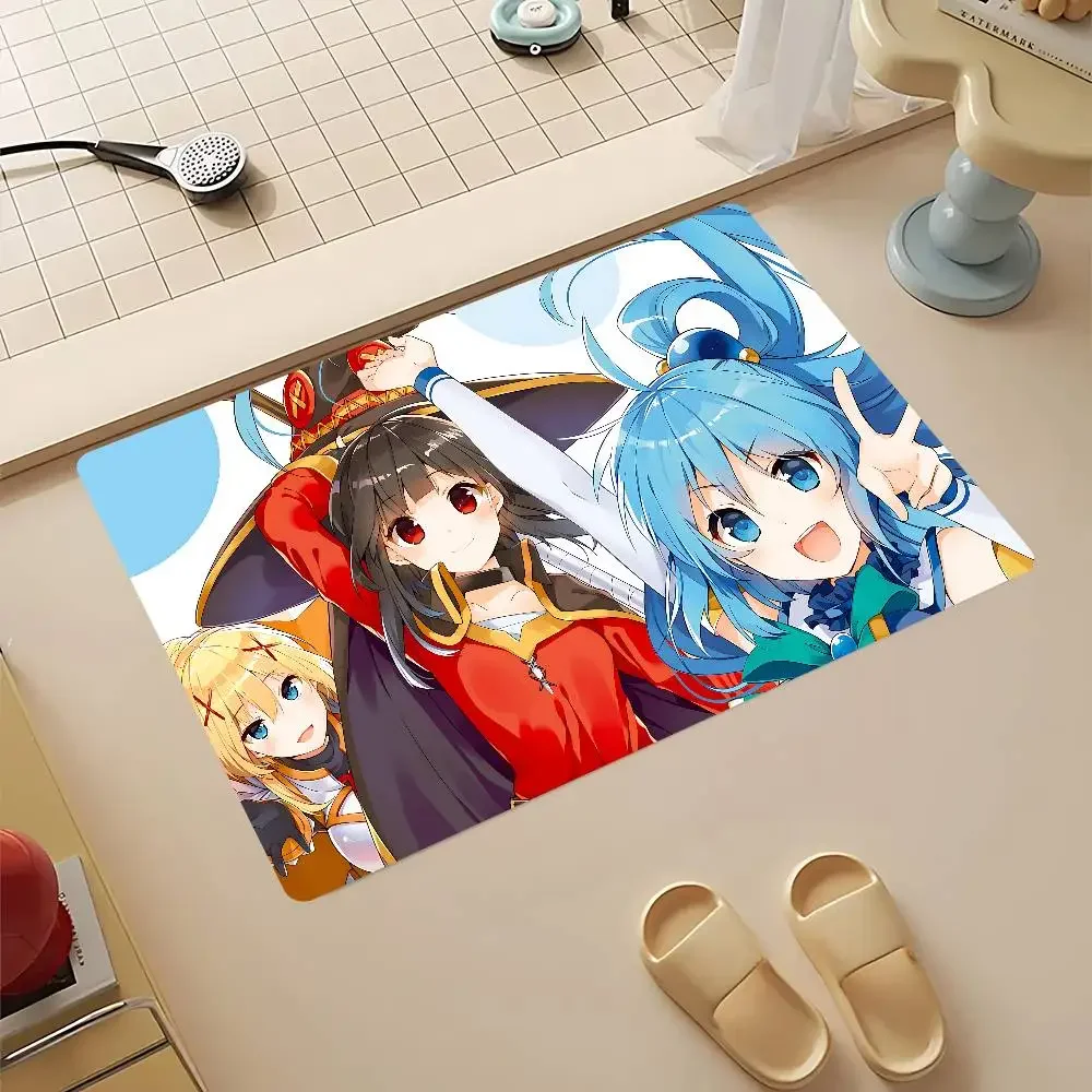 K-KonoSuba سجادة باب مدخل الشمال نمط غرفة نوم غرفة المعيشة ممسحة شرفة المنزل المضادة للانزلاق ديكور المنزل الحديث
