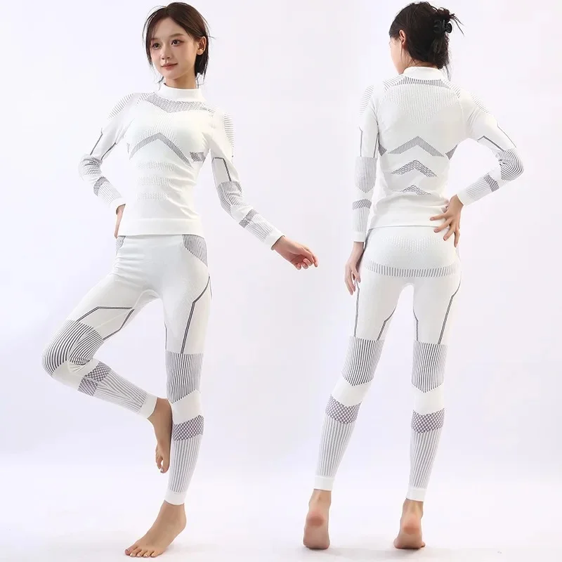new-women's-ski-quick-drying-underwear-thermal-compression-perspiration-breathable-outdoor-mountaineering-sportswear-tight-suit