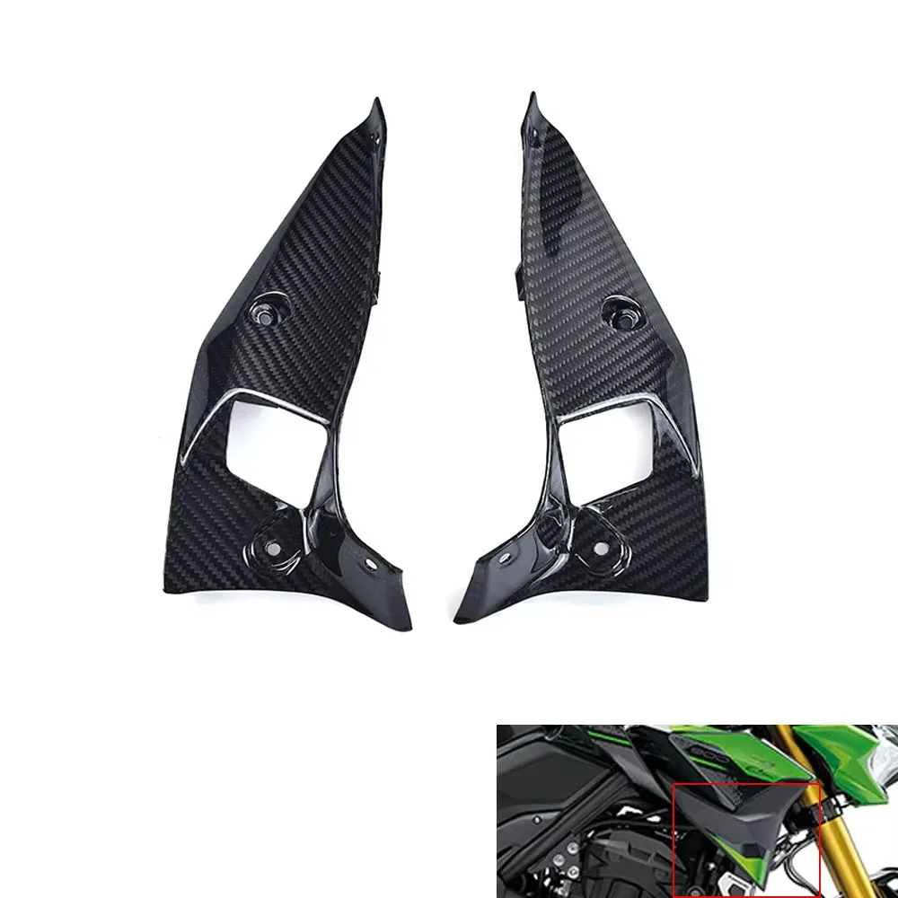 

For Kawasaki Z900 2020-2024 3K Dry Carbon Fiber Motorcycle Accessories Front Inner Vent Side Cover Fairing