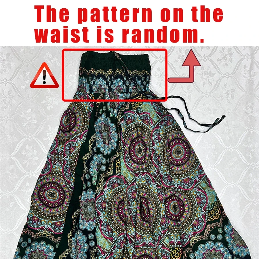 السراويل البوهيمية النساء Pantalones Mujer الهبي عالية الخصر رايون الحريم فضفاض بوهو اليوغا ملابس الشاطئ صب فام كالكا الأنثوية المطبوعة