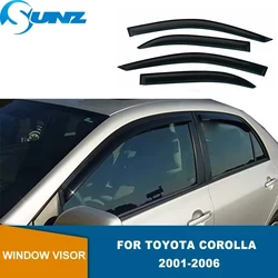 Side Window Deflectors For Toyota Corolla  2001 2002 2003 2004 2005 2006 Window Visor Rain Sun Guard Deflectors SUNZ