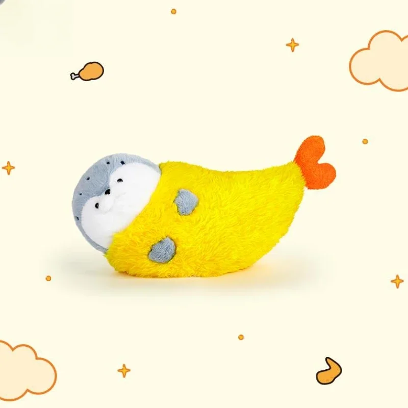 

70cm Kawaii Funny Fried Shrimp Seal Pillow Popular Soft Seal Doll Aquarium Plush Toy for Kids Christmas Gift