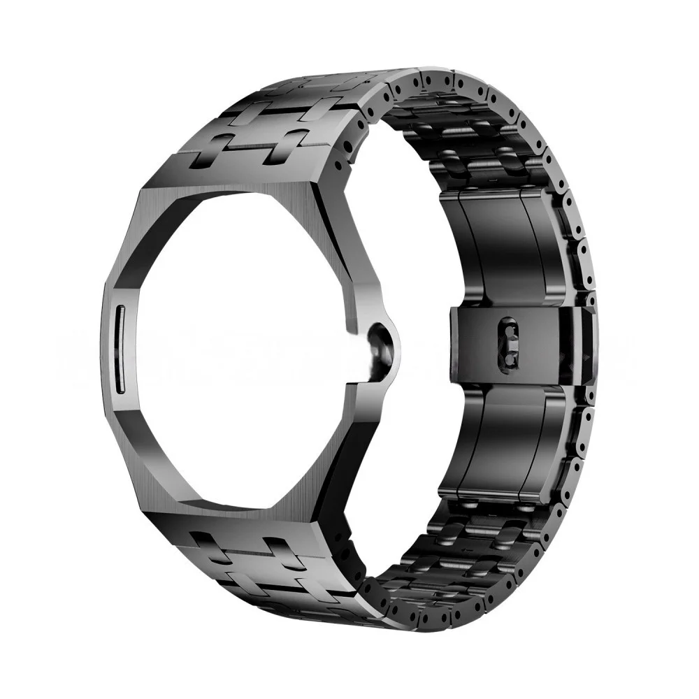 Stainless Steel Case Mod Kit Rubber Strap Personalized Accessories Compatible With Royal Pop Style Pocket Watch