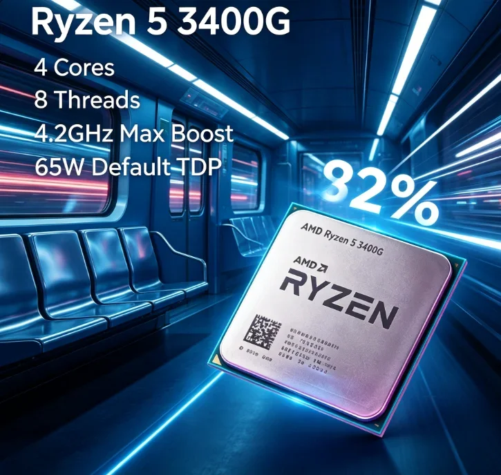 

Value Tray AMD Ryzen 5 3400G 4 Core 8 Thread 3.7GHz OC 4.2GHz Vega 11 No Dedicated GPU Enjoy Online Games