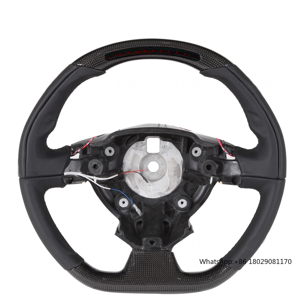 LED RPM Performance Real Carbon Fiber Steering Wheel Fit for Ferrari 458 488 California T F12 Sergio Berlinetta