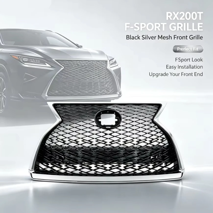 RX Front Bodykit Grille Facelift Replacement New Auto Body Bolt-On Front Grille Accessories for 2020 RX200t F-Sport