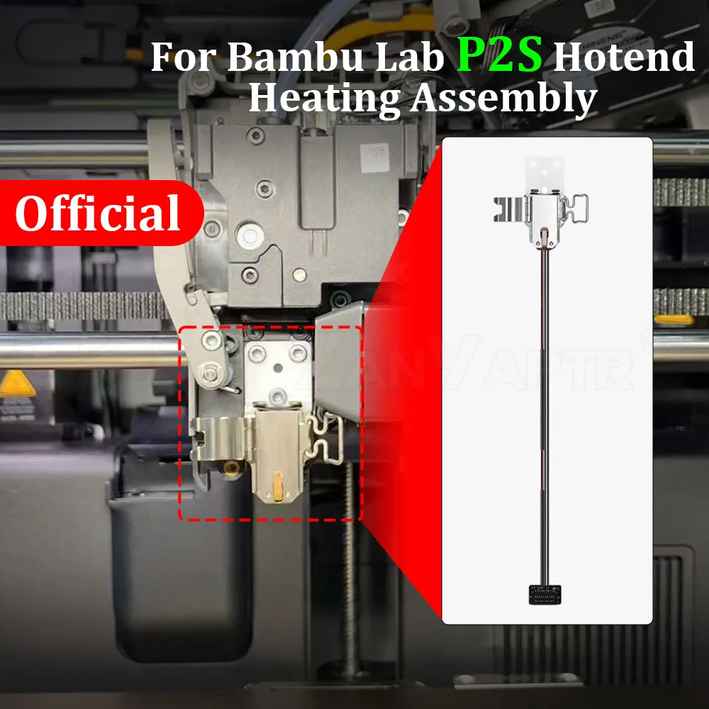 

For Bambu Lab P2S 3D printer Hotend Heating Assembly Kit Heating Component High Temp Resistance for 3D Printer Accessories