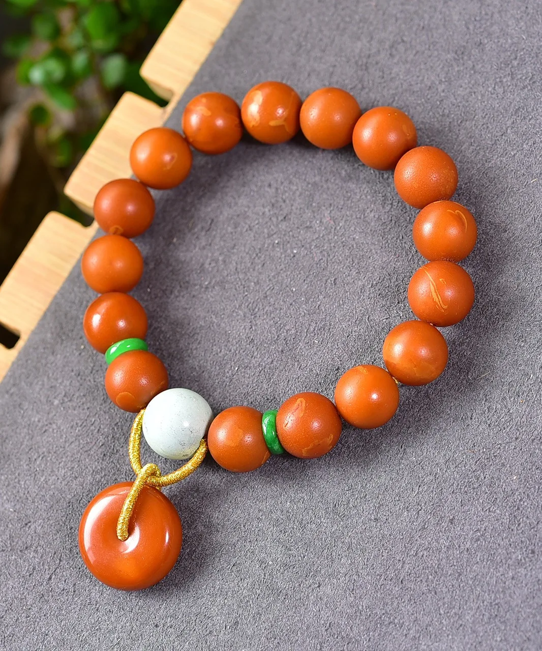 Natural Orange Red Amber Gemstone Round Beads Bracelet Women Men Pendant 11mm Stretch Amber Jewelry AAAAAA