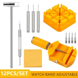 12 Piece Set Watch Band Tool To Remove Watch Links Strap Adjustment Watch Band Replacement Pin Removal Tool Bracelet Tools Kit