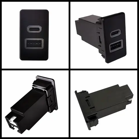 Bil-USB-laddare för Nissan Patrol Y60 Y61 Paladin USB-modifiering QC3.0 Typ-C snabbladdning Patrol Y60 tillbehör 12 best sales Patrol Y60 Nissan - №1