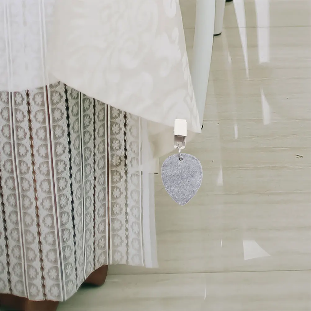 12pcs Waterdrop Shape Tablecloth Weights Stones Decorative Fixing Clips Reusable Compact Table Cover Clips Heavy Duty Marble