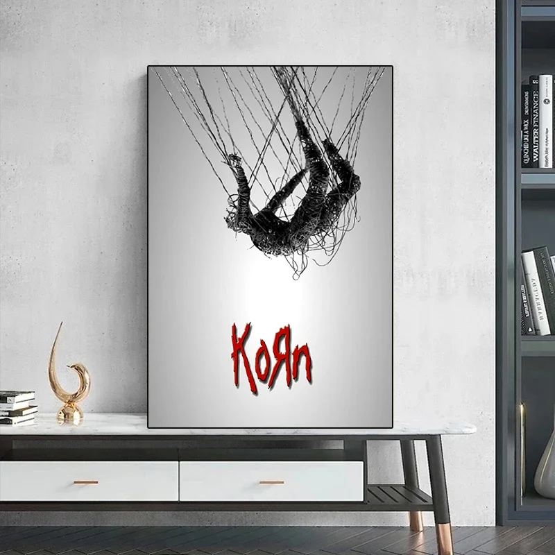 Korn Rock Band Music Album Cover Wall Art, HD Canvas Print Poster, Home, Living Room, Room, Decorative Painting, Fan Gift