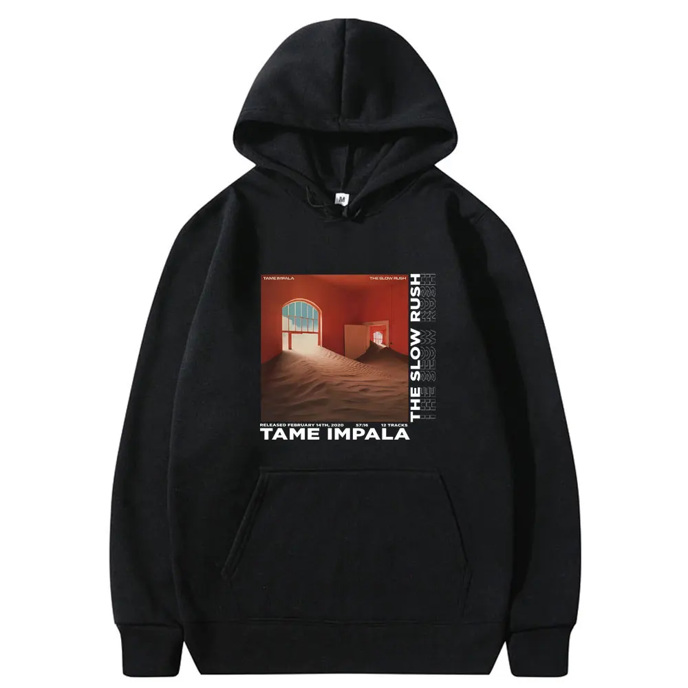 

Tame Impala The Slow Rush Album Print Hoodie Men Vintage Tracksuit Male Hip Hop Oversized Pullover Men's Lndie Pop Music Hoodies