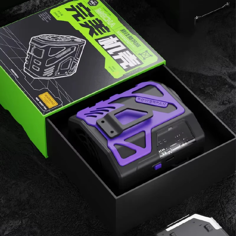 

Korean Style Waist Fan Portable Small Fan Outdoor Lazy USB Charging Mute Digital Display Mini Neck Fan