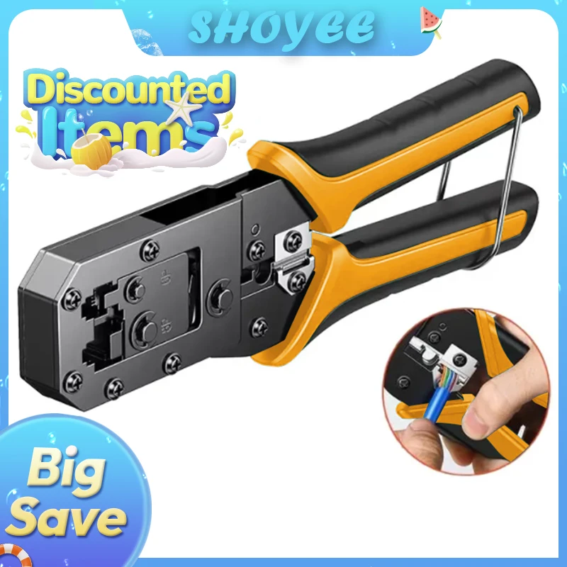 RJ45 Crimping Tool Ethernet Network LAN Cable Crimper Cutter Stripper Plier 8P RJ45 6P RJ12 RJ11 for Modular Connector