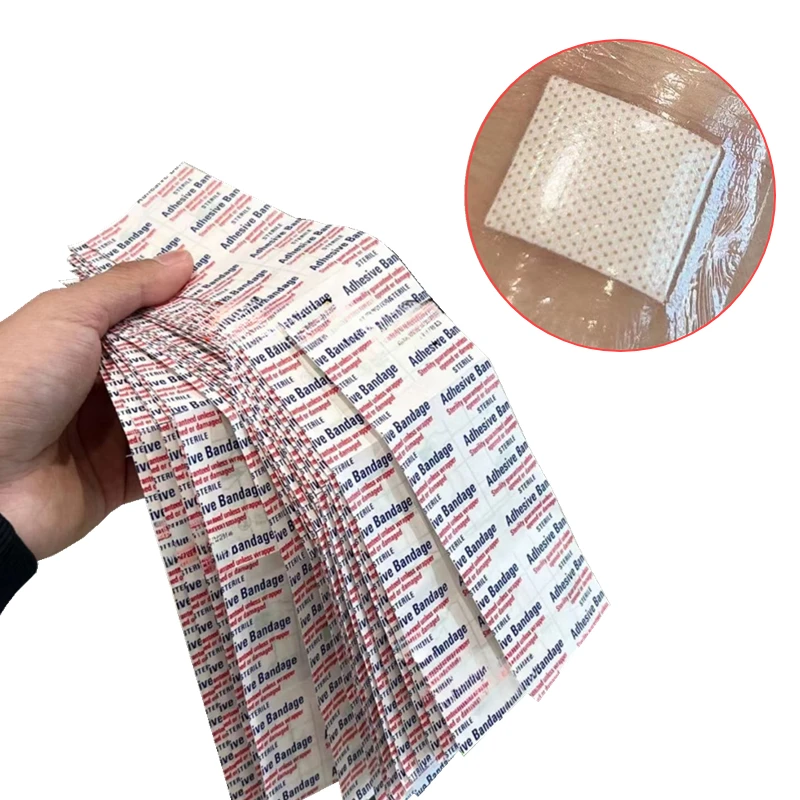 50pcs/set Square Shape Band Aid PU Waterproof Wound Plasters Transparent Patch for First Aid Adhesive Woundplast Tape