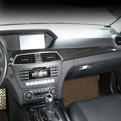 Car Center Console Dashboard Panel Decoration Sticker Trim For Mercedes Benz C Class W204 2010-13 Interior Accessories