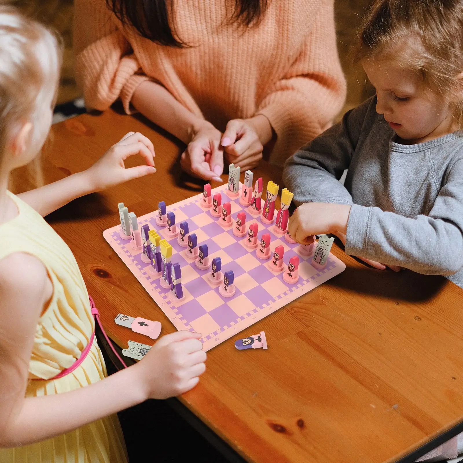 De conjunto de xadrez de viagem com tabuleiro de xadrez brinquedos educativos para crianças e adultos quebra-cabeça brinquedo xadrez treliça dobrável xadrez