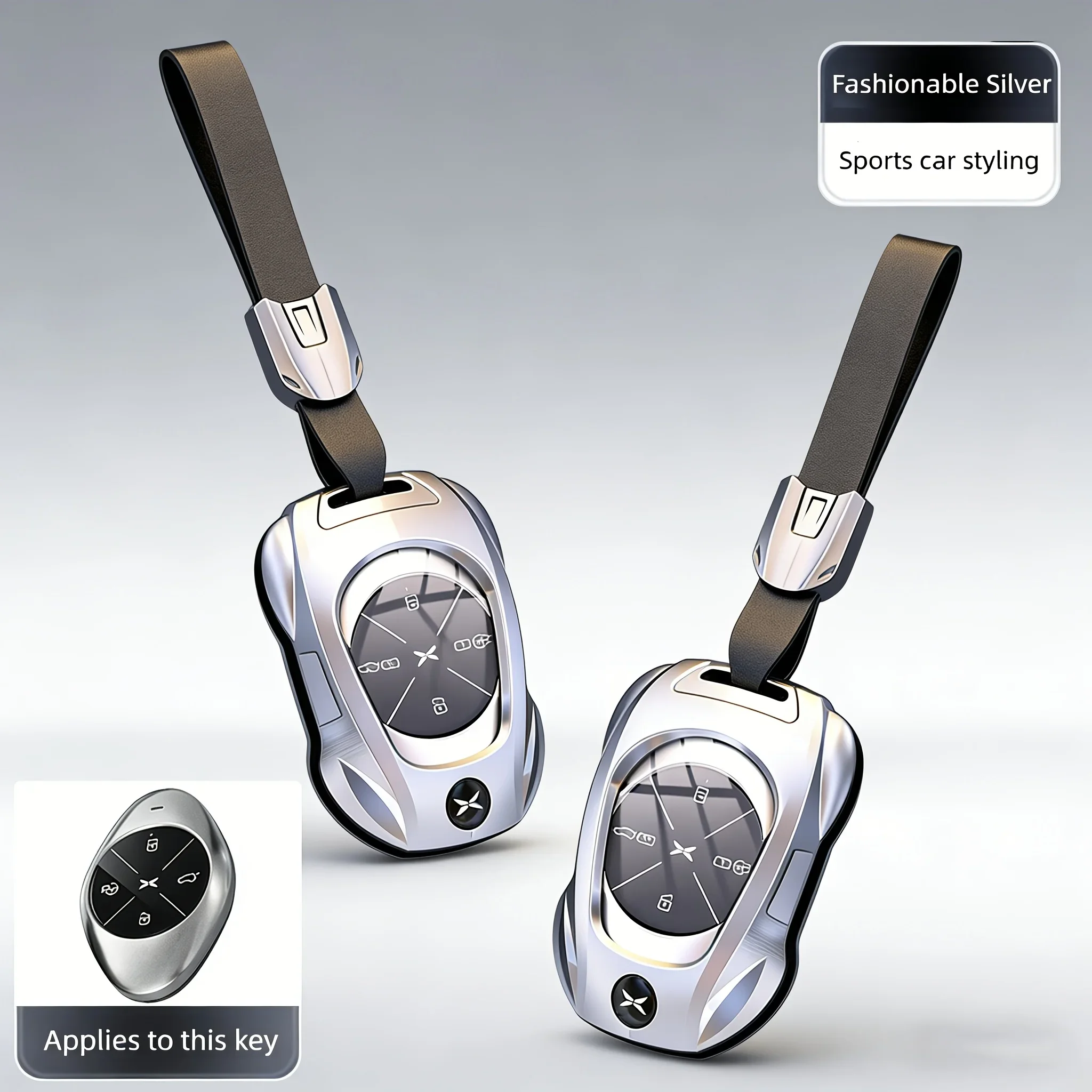 Full Cover Car Key Case Protective Shell Key Ring Holder Applicable for XPeng P7 G6 G9 P5 G3 G3i Remote Key Accessories