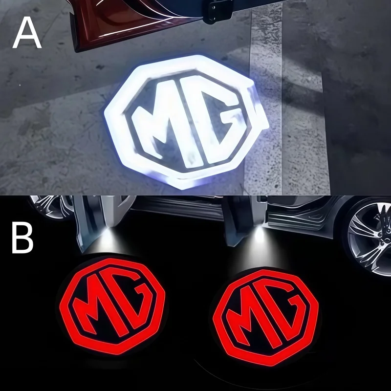 2pcs Led Emblem Car Door Light Luces Projector for MG Morris RX8 TF ZR ZS ZT Garage GS GT HS RX5 Wireless Light Ghost Light