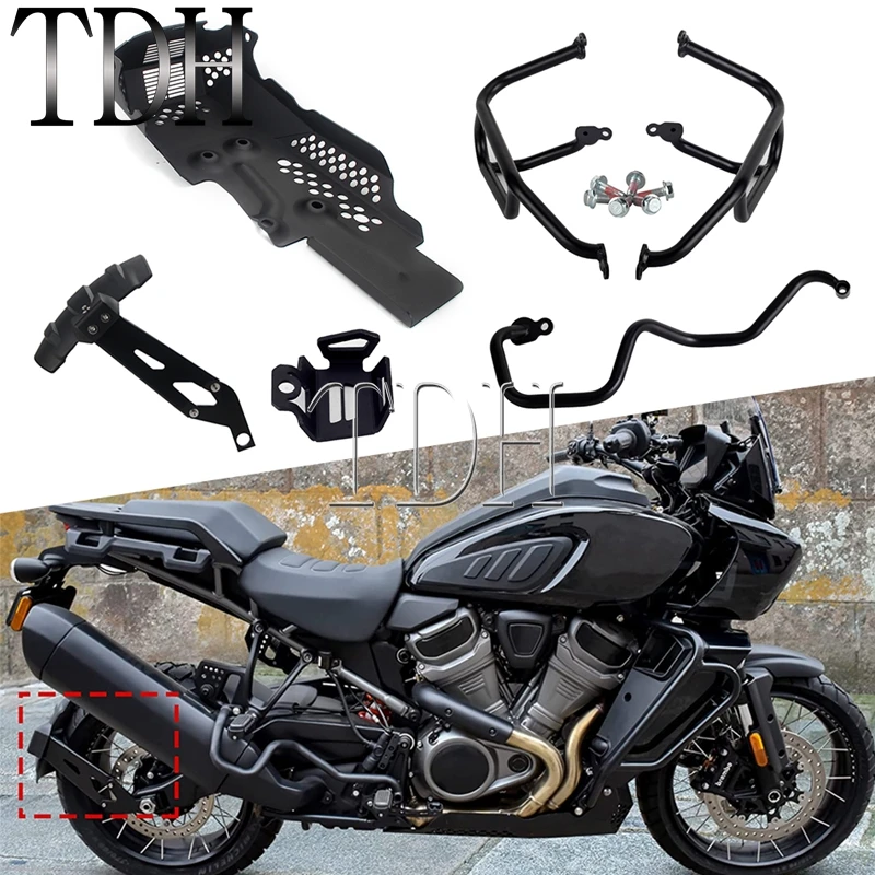 

FOR PAN AMERICA 1250 S Motorcycle Accessories Gut Guard Skid Plate Engine Muffler Guard Frame Bumper Protector Rear Fender 21-UP