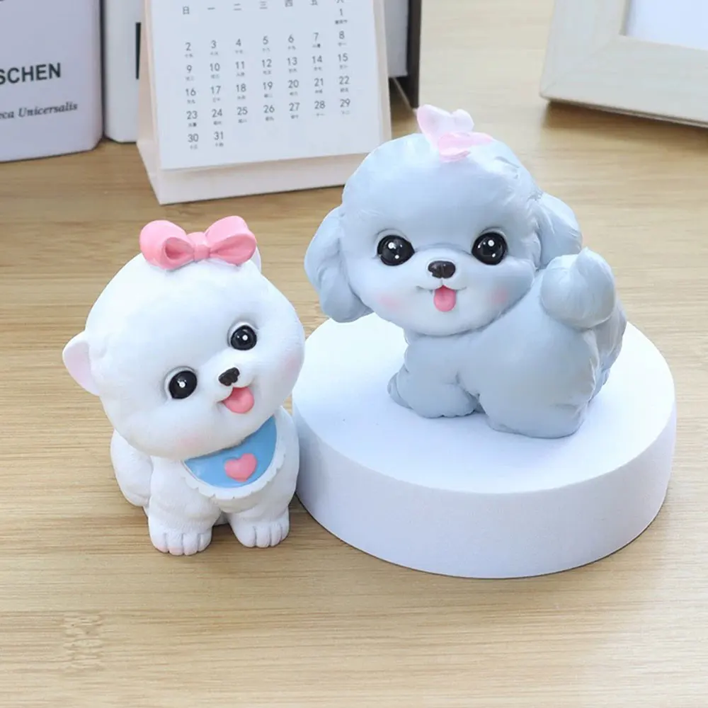 

Pomeranian Dog Silicone Mold DIY Epoxy Resin Plaster Pet Memorial Figurine Mold Cute Puppy Desk Decor