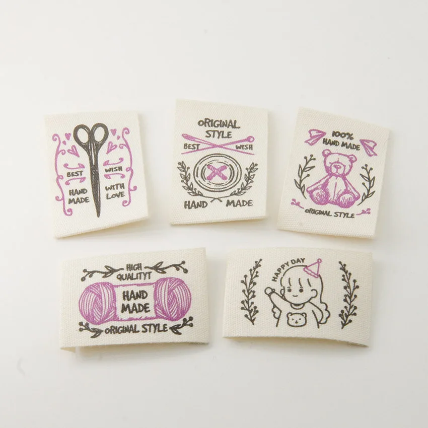 Hand-Printed Cotton Cloth Label, Sewing DIY Accessories, New Style