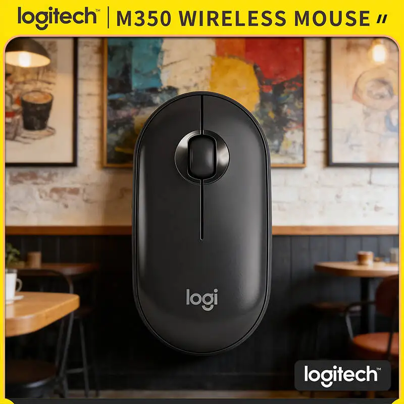 

Logitech M350 Silent Mouse-Click noise reduced by 90%,recycled plastic,10 meter range,1000 DPI,environmentally friendly office