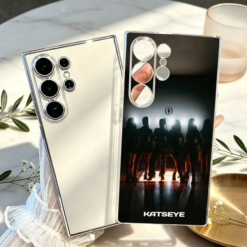 KATSEYE Pop Girl Group Phone Case For Samsung S25,S24,S21,S22,S23,S30,Ultra,S20,Plus,Fe Transparent Cover