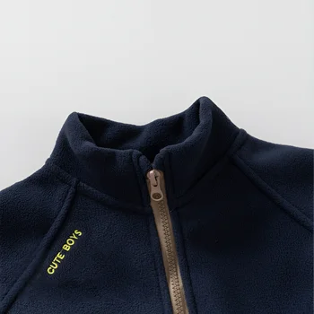 Ircomll New Children Boys Polar Fleece Jacket Autumn Winter Kids Coat Causal Toddler Stand Collar Zipper Outwear Boys Clothing 5