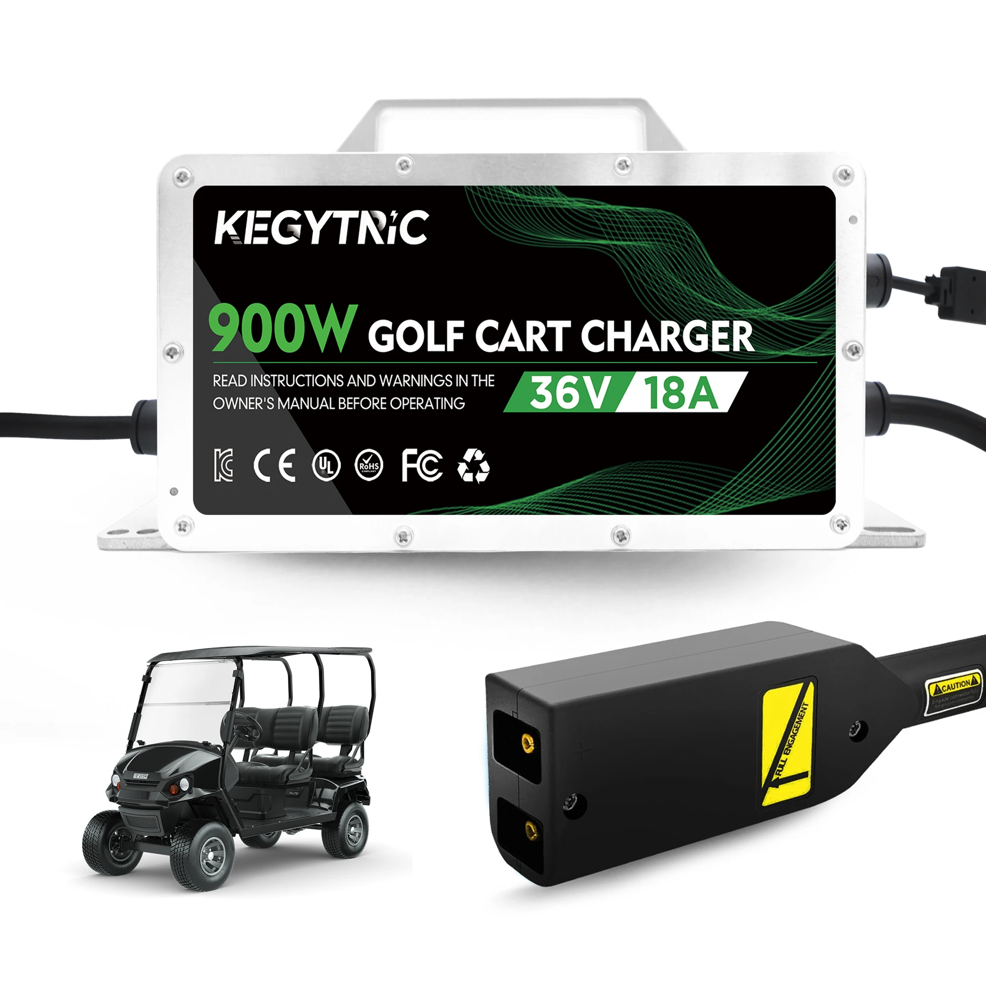 

36 Volt 18Amp Golf Cart Smart Battery Charger D Style Plug for EZGO TXT Medalist