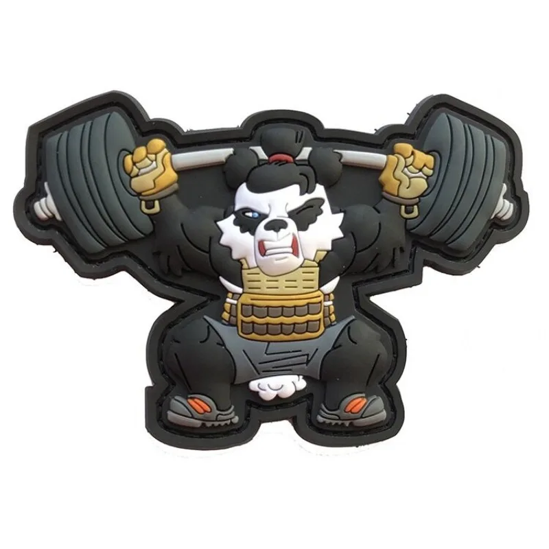 Parche PVC 3D panda adhesivo para mochila táctica y deporte