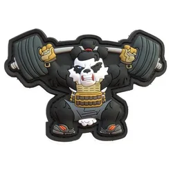 Parche PVC 3D panda adhesivo para mochila táctica y deporte