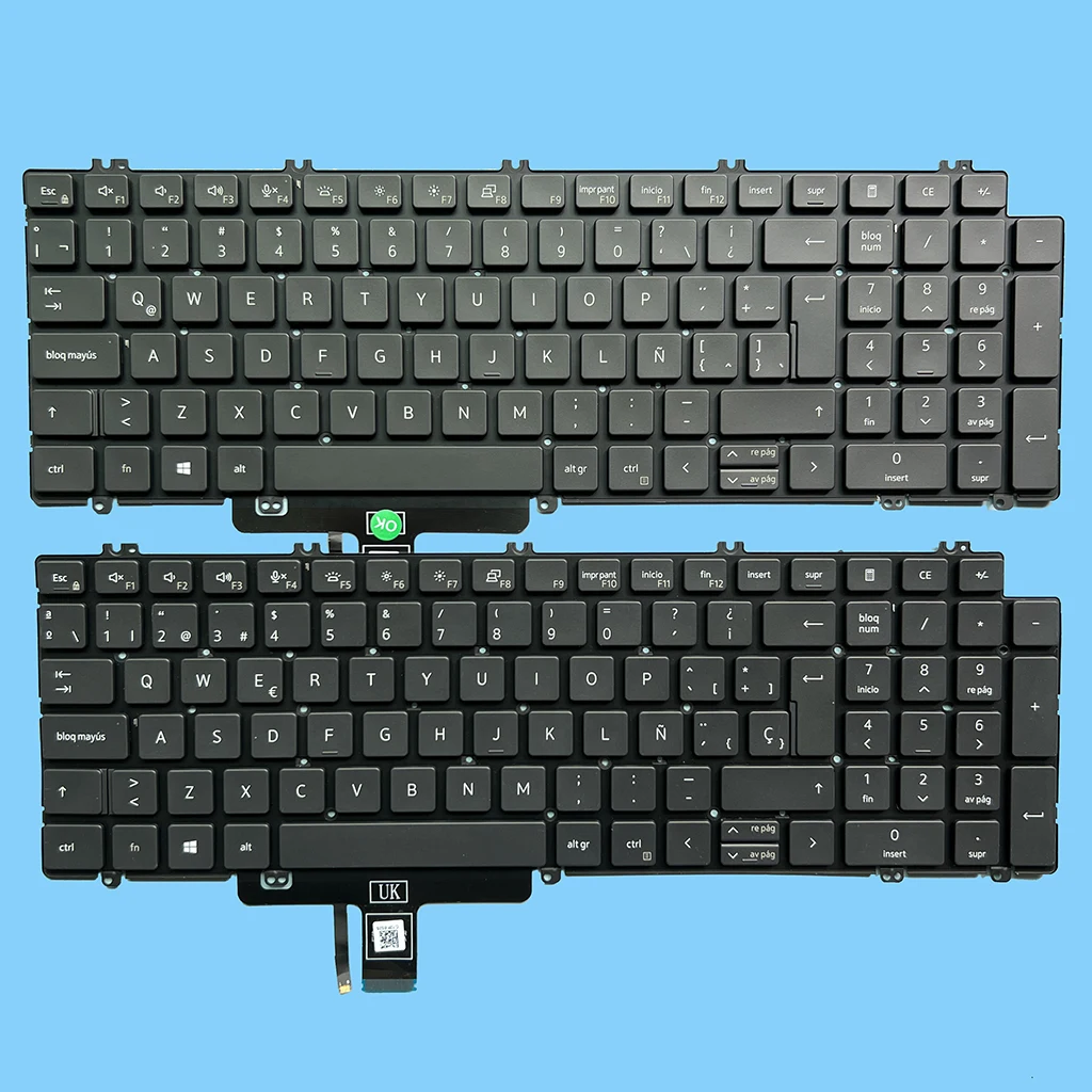 5520 Brazilian Spanish Latin Keyboard For DELL Latitude 5520 5521 5530 Precision 3560 3561 3570  Backlit 0VYFVY NSK-QZABW BR