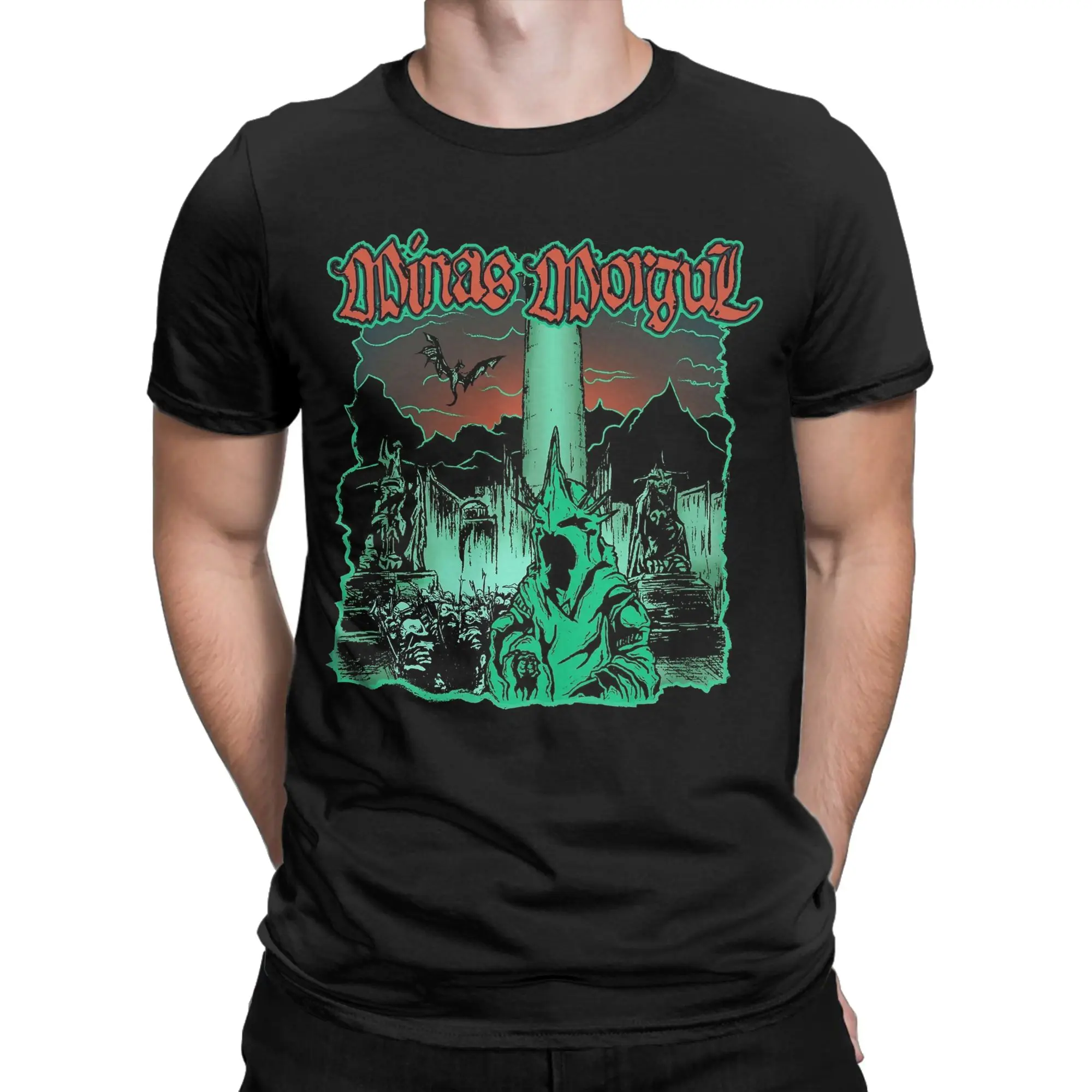 Morgul King L-Lords Of The R-Rings T-Shirts Men  Novelty Cotton Tee Shirt O Neck Short Sleeve T Shirt Birthday Present Tops
