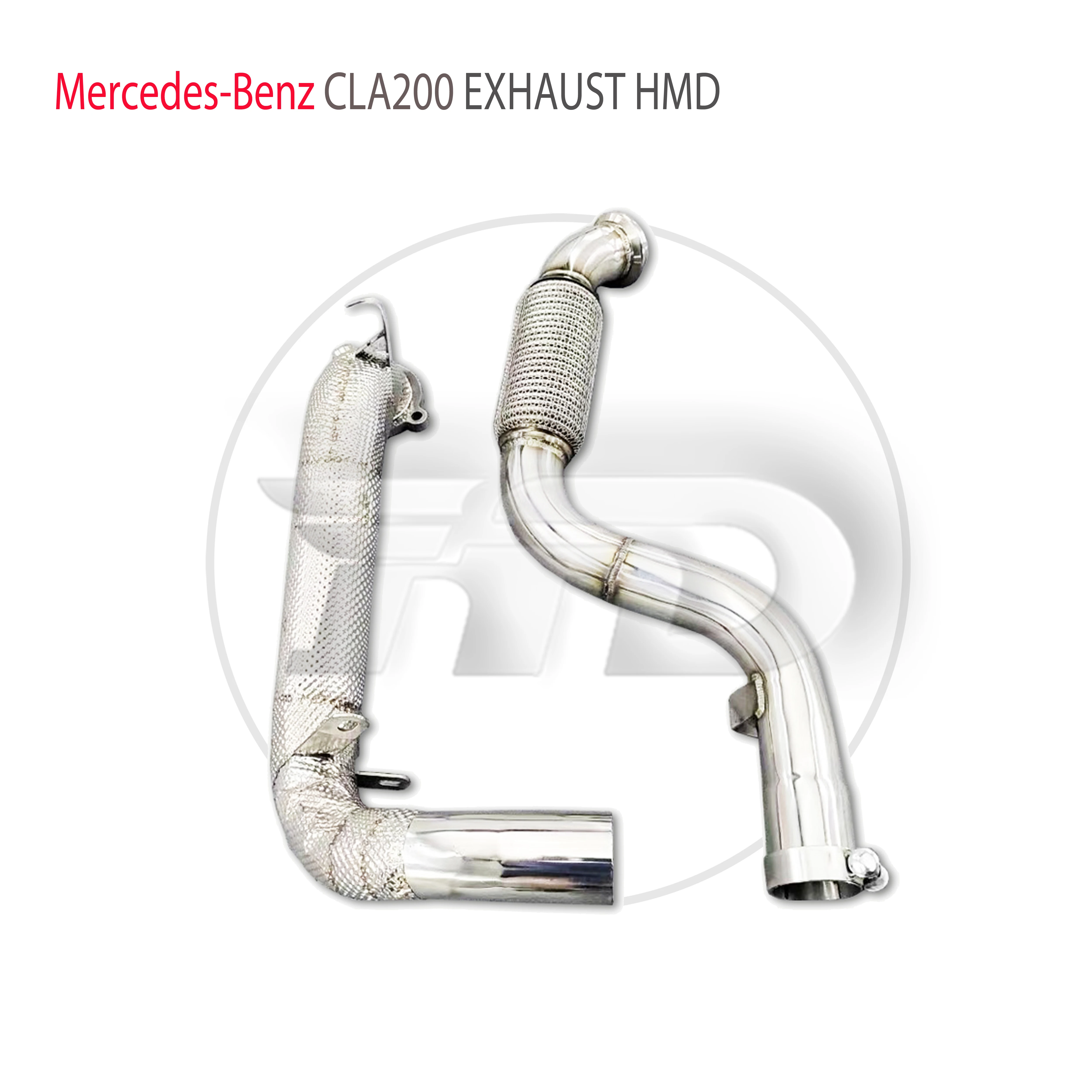 HMD Car Accessories Exhaust System High Flow Performance Downpipe for Mercedes Benz CLA200 CLA220 CLA250 CLA260 Front Pipe